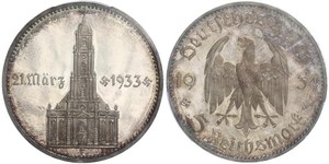 5 Reichsmark Третий рейх (1933-1945) Серебро 