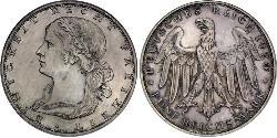 5 Reichsmark Веймарська республіка (1918-1933) Срібло 
