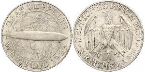 5 Reichsmark Веймарська республіка (1918-1933) Срібло 