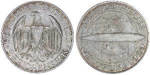 5 Reichsmark Веймарська республіка (1918-1933) Срібло 