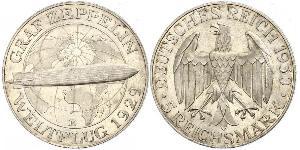 5 Reichsmark Веймарська республіка (1918-1933) Срібло 