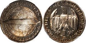 5 Reichsmark Веймарська республіка (1918-1933) Срібло 
