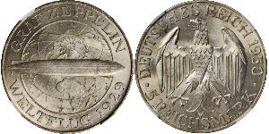 5 Reichsmark Веймарська республіка (1918-1933) Срібло 