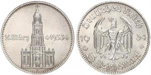 5 Reichsmark Третій рейх (1933-1945) Срібло 