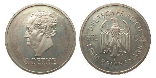 5 Reichsmark / 5 Марка Веймарская республика (1918-1933) Серебро 