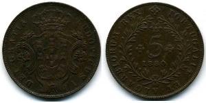 5 Reis Azores / Reino de Portugal (1139-1910) Cobre 