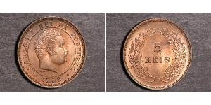 5 Reis Kingdom of Portugal (1139-1910) Copper/Nickel Carlos I of Portugal (1863-1908)