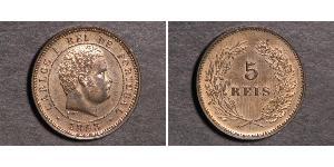 5 Reis Kingdom of Portugal (1139-1910) Copper/Nickel Carlos I of Portugal (1863-1908)