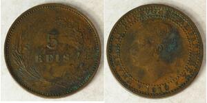 5 Reis Kingdom of Portugal (1139-1910) Kupfer Manuel II of Portugal (1889-1932)