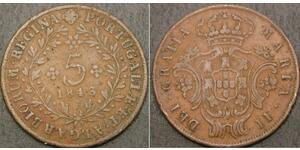 5 Reis Azzorre / Regno del Portogallo (1139-1910) Rame 