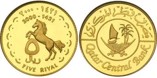 5 Riyal Qatar (1878 - ) Gold 