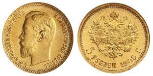 5 Rouble Empire russe (1720-1917) Or Nicolas II (1868-1918)