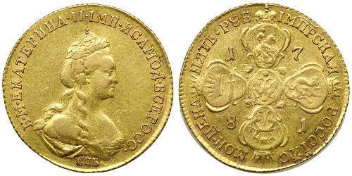 5 Rouble Empire russe (1720-1917) Or Catherine II (1729-1796)