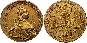 5 Ruble Russian Empire (1720-1917) Gold Catherine II (1729-1796)
