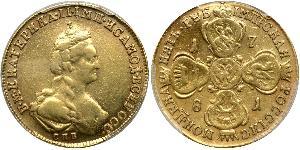 5 Rublo Imperio ruso (1720-1917) Oro Catalina II (1729-1796)