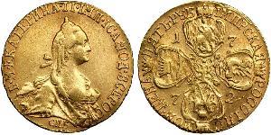 5 Rublo Impero russo (1720-1917) Oro Caterina II (1729-1796)