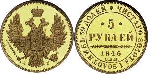 5 Rublo Impero russo (1720-1917) Oro Nicola I (1796-1855)