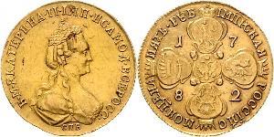 5 Rublo Impero russo (1720-1917) Oro Caterina II (1729-1796)