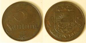 5 Santims Letonia Bronce 