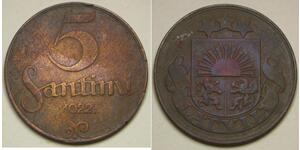 5 Santims Letlönj Bronze 