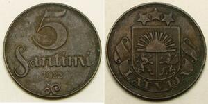 5 Santims Lettonia Bronzo 
