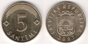 5 Santims Lettland (1991 - ) Kupfer/Stahl 