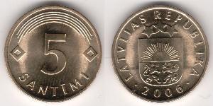 5 Santims Lettland (1991 - ) Kupfer/Stahl 