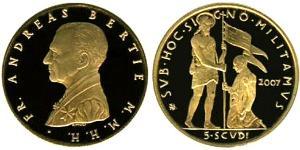 5 Scudo Order of Malta (1080 - ) Gold 