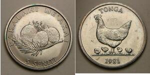 5 Seniti Tonga Cuivre/Nickel 