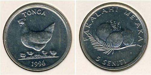 5 Seniti Tonga Níquel/Cobre 