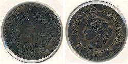5 Sent Tercera República Francesa (1870-1940)  Bronce 
