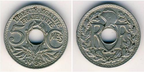 5 Sent Terza Repubblica francese (1870-1940)  Bronzo/Nichel 