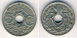 5 Sent 法兰西第三共和国 (1870 - 1940) 青铜/镍 
