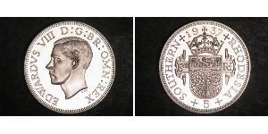 5 Shilling Southern Rhodesia (1923-1980) Argent Édouard VIII (1894-1972)