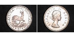 5 Shilling Sudafrica (1910 - ) Argento Elisabetta II (1926-2022)