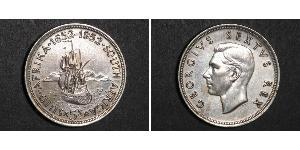 5 Shilling Sudafrica (1910 - ) Argento Giorgio VI (1895-1952)