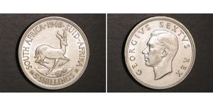 5 Shilling Sudafrica (1910 - ) Argento Giorgio VI (1895-1952)
