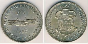 5 Shilling Sudafrica (1910 - ) Argento 