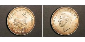 5 Shilling Sudafrica (1910 - ) Argento Giorgio VI (1895-1952)