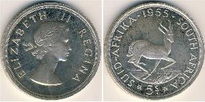 5 Shilling Sudafrica (1910 - ) Argento Elisabetta II (1926-2022)