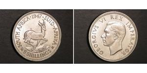 5 Shilling Sudafrica (1910 - ) Argento Giorgio VI (1895-1952)