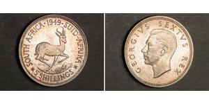 5 Shilling Sudafrica (1910 - ) Argento Giorgio VI (1895-1952)