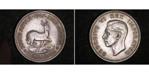 5 Shilling Sudafrica (1910 - ) Argento Giorgio VI (1895-1952)