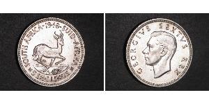5 Shilling Sudafrica (1910 - ) Argento Giorgio VI (1895-1952)