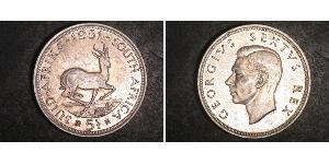 5 Shilling Sudafrica (1910 - ) Argento Giorgio VI (1895-1952)