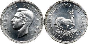 5 Shilling Sudafrica (1910 - ) Argento Giorgio VI (1895-1952)