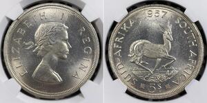 5 Shilling Sudafrica (1910 - ) Argento Elisabetta II (1926-2022)