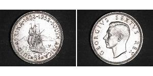 5 Shilling Sudafrica (1910 - ) Argento Giorgio VI (1895-1952)