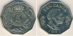 5 Shilling Tanzanie (1964 - ) Cuivre/Nickel 