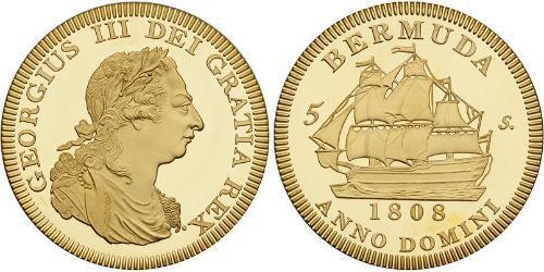 5 Shilling Bermuda Gold Georg III (1738-1820)